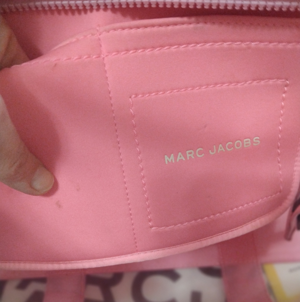 Marc Jacobs Tote Bag Pink Tote Bag In Very E.U.C With Dustbag Medium Size - Picture 11 of 16
